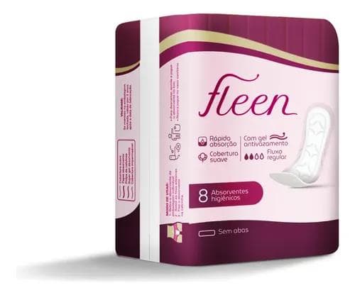 ABSORVENTE FEMININO FLEEN GEL S/ ABAS 8 UNI