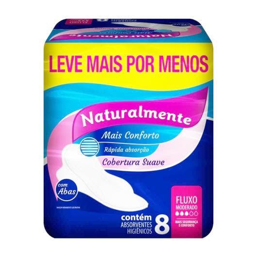 ABSORVENTE NATURALMENTE MAIS CONFORTO C/ABAS L8 P7